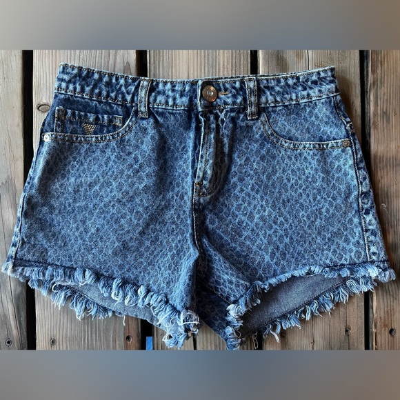 Girls Guess Jean Patterned Shorts Size 16 - Picture 1 of 4